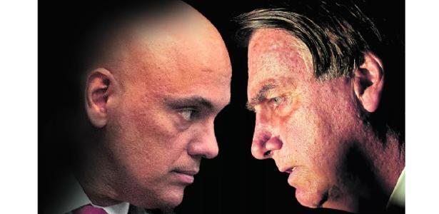 Alexandre de Moraes e Jair Bolsonaro frente a frente