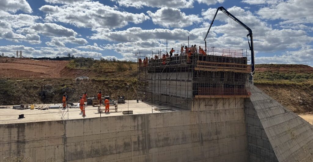 Obras da Barragem de Duas Pontes atingem 44% da execução