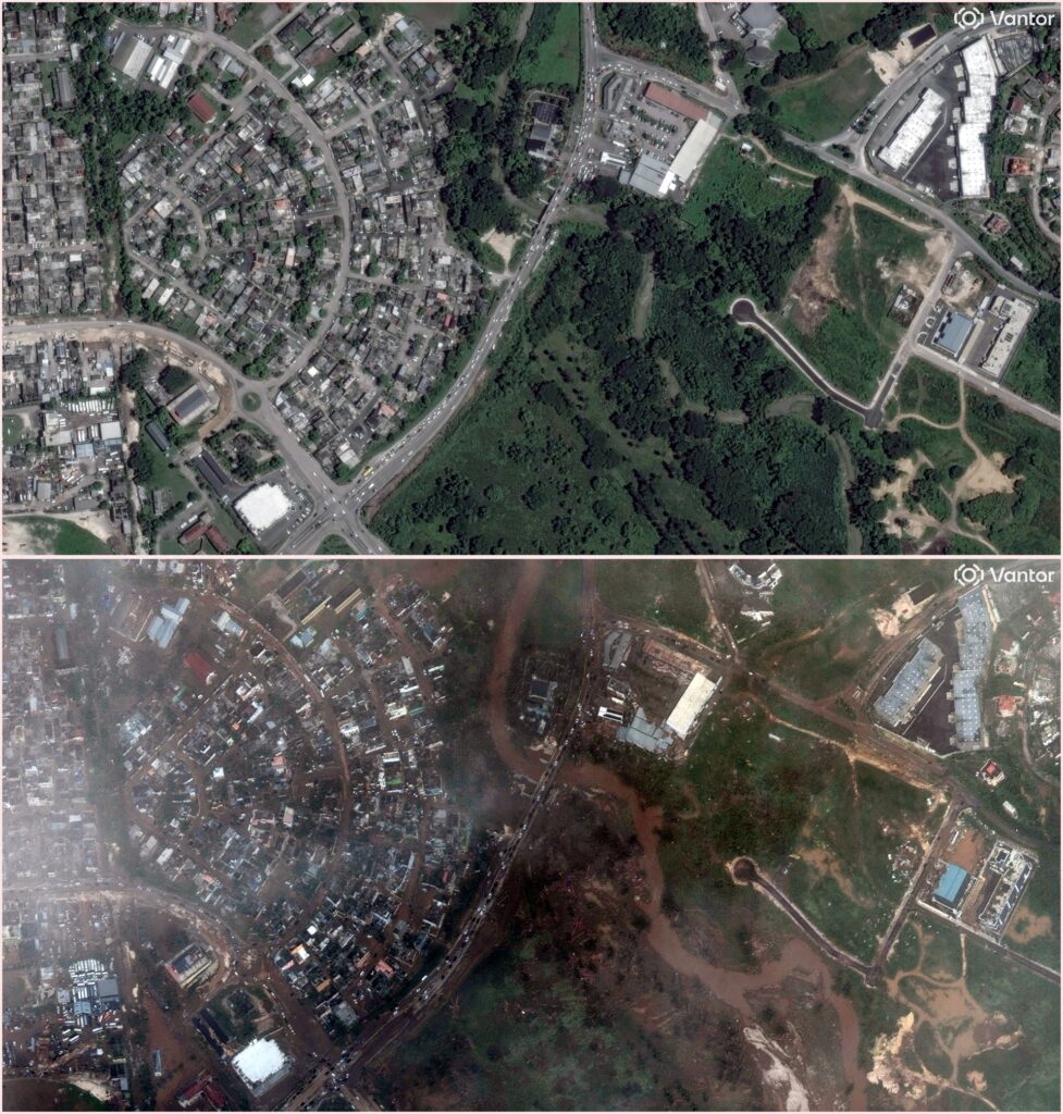Antes e depois do furacão Melissa: Jamaica registra destruição generalizada