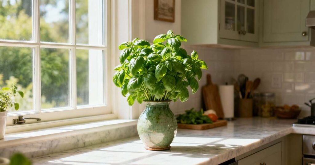 Onde colocar uma planta de manjericão para atrair prosperidade, segundo o Feng Shui