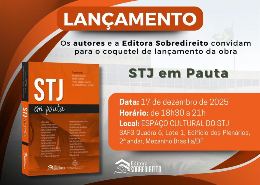 Livro “STJ em Pauta” será lançado no próximo dia 17 em Brasília 