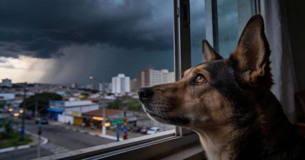 Algo incrível acontece quando o sexto sentido animal entra em ação antes da chuva