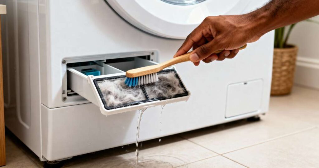 O macete de 1 real que faz o filtro da sua máquina de lavar durar o ano inteiro