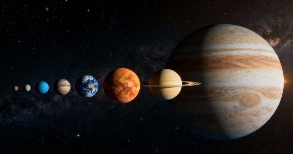 Qual é a temperatura nos outros planetas do sistema solar?