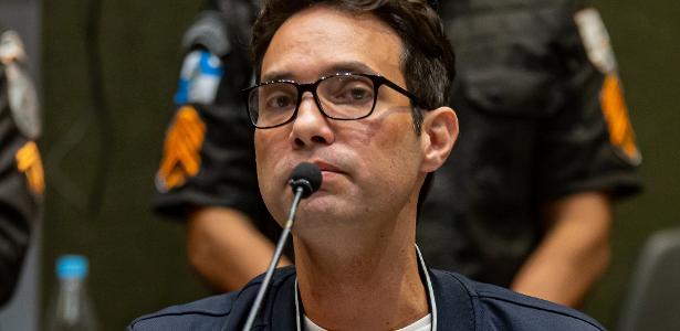 13.jun.2022 - O ex-vereador Dr. Jairinho em interrogatório no Tribunal de Justiça do RJ