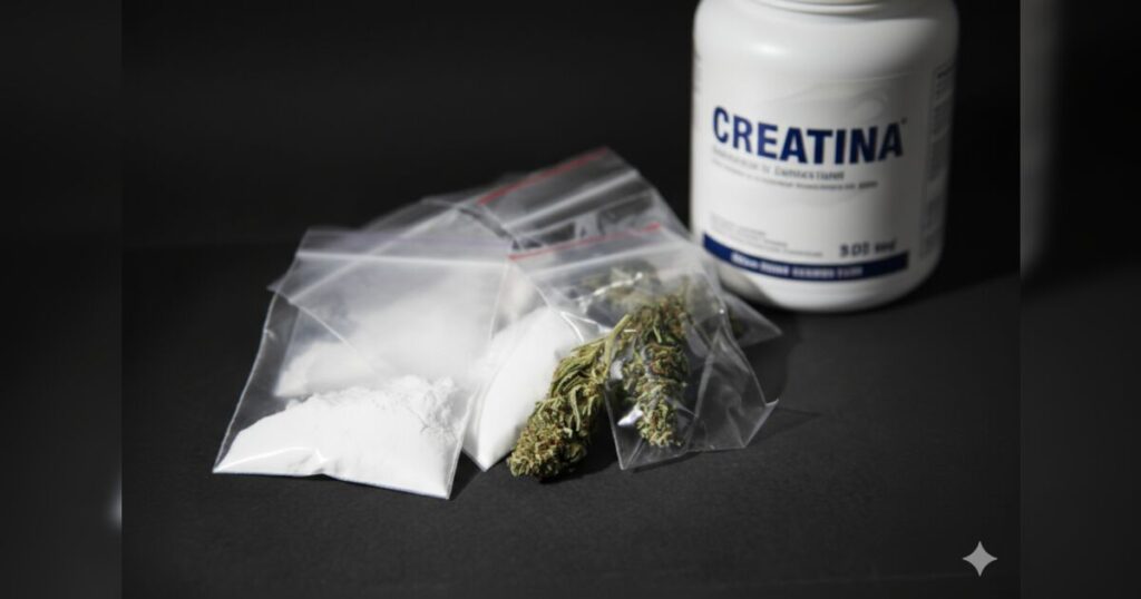Homem é preso com porções de cocaína e maconha escondidos em pote de creatina