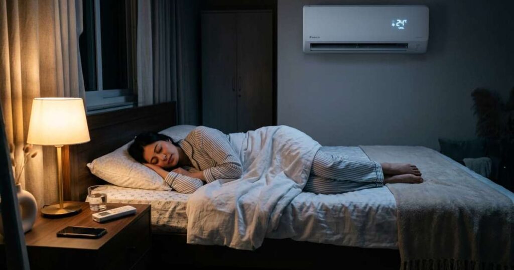 Conselhos para famílias que deixam o ar condicionado ligado durante toda a noite