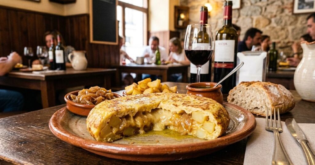 “Para uma tortilla perfeita, as batatas não são fritas até dourar, mas sim cozidas lentamente no azeite.”