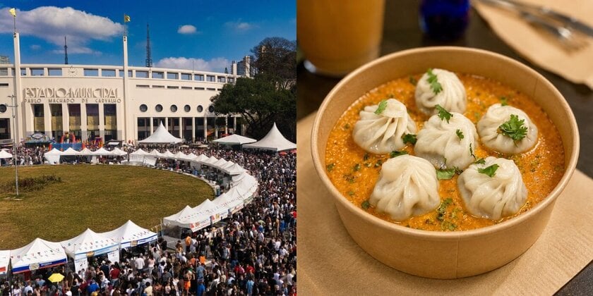 Festival gratuito reúne gastronomia de 60 países na Praça Charles Miller