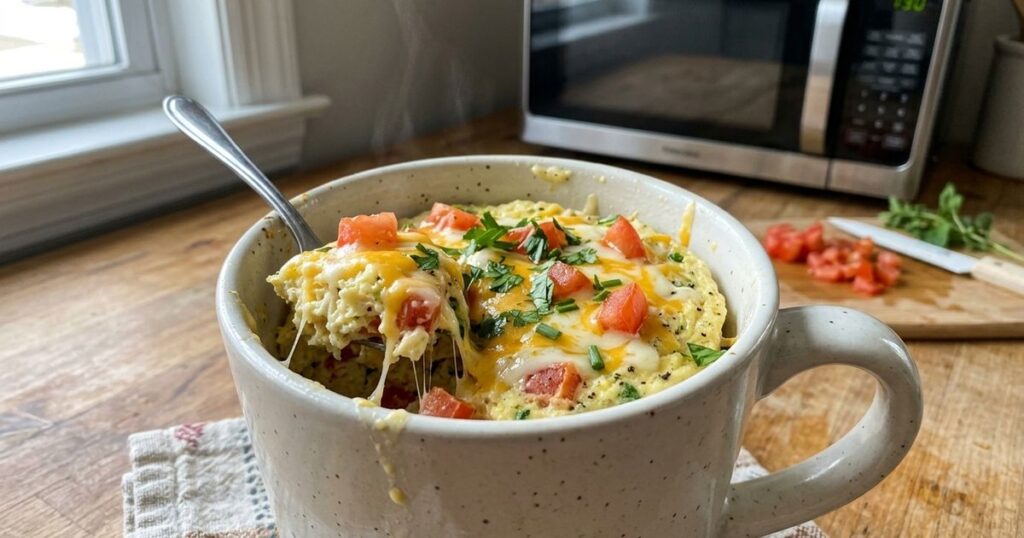 A receita de omelete de 1 minuto que eu faço todos os dias no micro-ondas