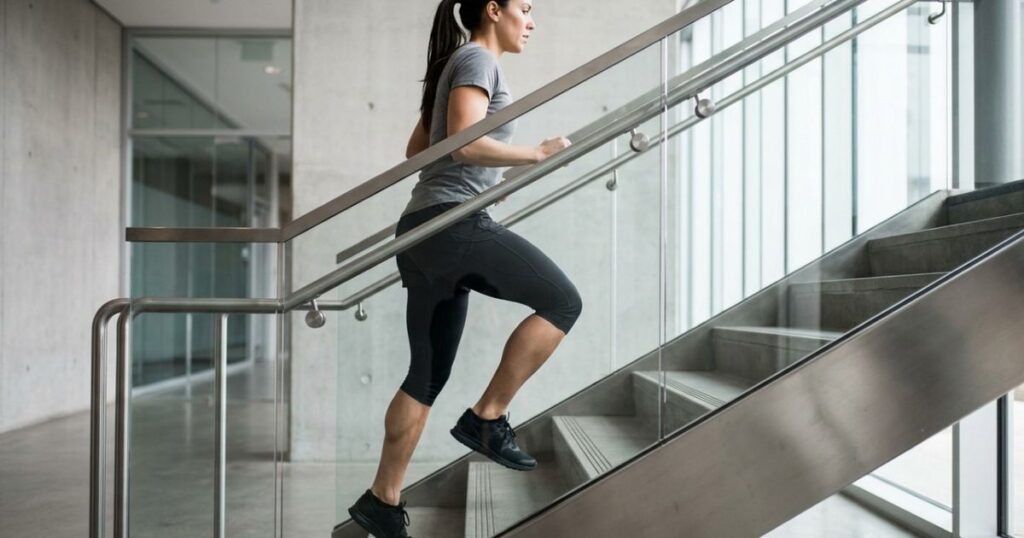 subir escadas por 10 minutos todos os dias pode equivaler a 3 treinos de musculação por semana para fortalecer as pernas