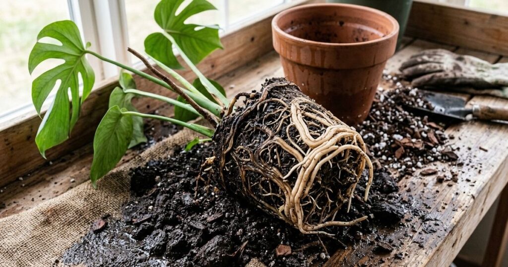 Plantas com raízes podres por excesso de água podem recuperadas através de um truque simples usado por jardineiros experiêntes