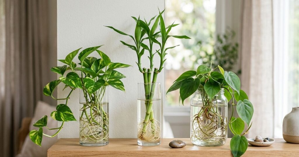 As 3 plantas de interior que crescem na água ajudam a criar ambientes mais relaxantes e naturais: são fáceis de cuidar