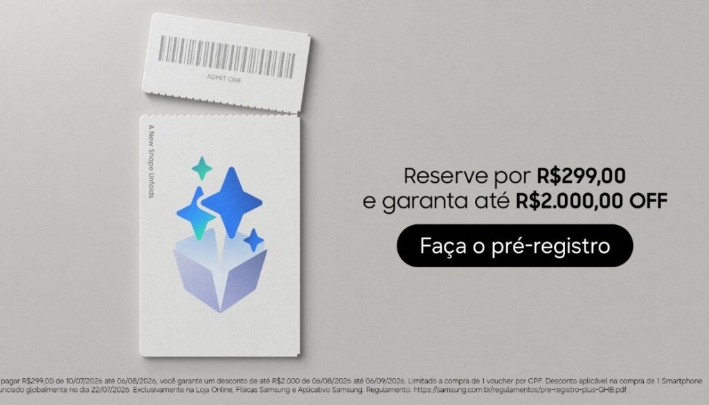 Samsung inicia Pré-Registro para o novo Galaxy no Brasil