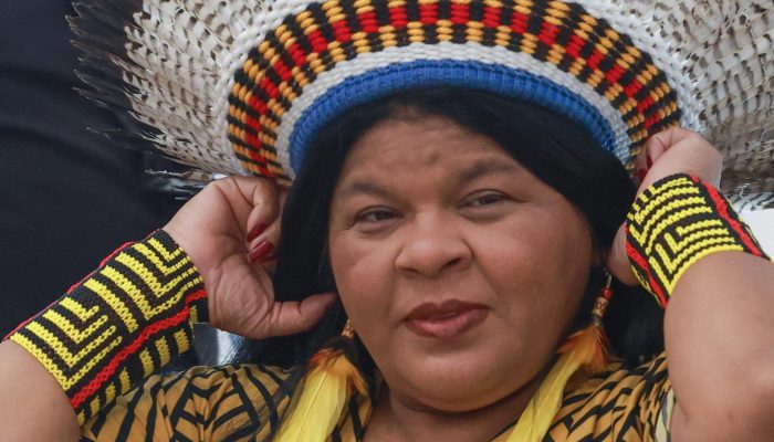 1 de 2A ministra dos Povos Indígenas, Sonia Guajajara, toma café da manhã com jornalistas em Brasília (DF), no dia 07/10/2025. — Foto: Antonio Cruz/Agência Brasil
