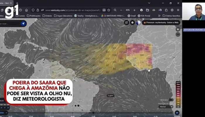1 de 4Meteorologista do Iepa, Jeferson Vilhena explicou sobre a chegada da poeira do deserto do Saara na Amazônia — Foto: Divulgação/Jeferson Vilhena