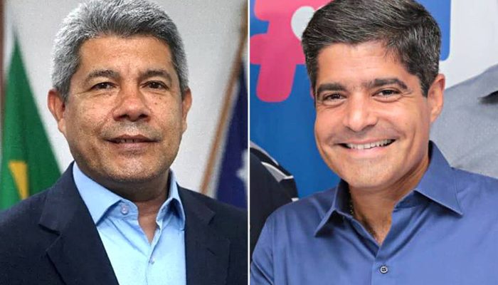 O governador Jerônimo Rodrigues(PT) e o ex-prefeito de Salvador, ACM Neto (União Brasil), devem voltar a se enfrentar na eleição de 2026
             -       
        Divulgação Mateus Pereira / GOVBA e Divulgação Gilberto Jr.