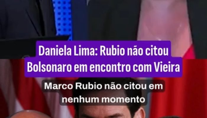 UOL News: Rubio não citou Bolsonaro em encontro com Vieira