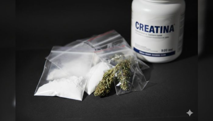 Homem é preso com porções de cocaína e maconha escondidos em pote de creatina