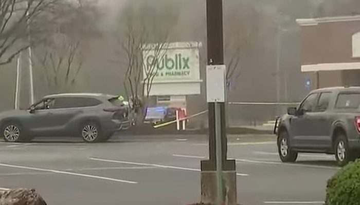 O local onde Gustavo Guimarães foi morto pela polícia dos EUA após suposto confronto com autoridades da Georgia
             -       
        Reprodução/Atlanta News First