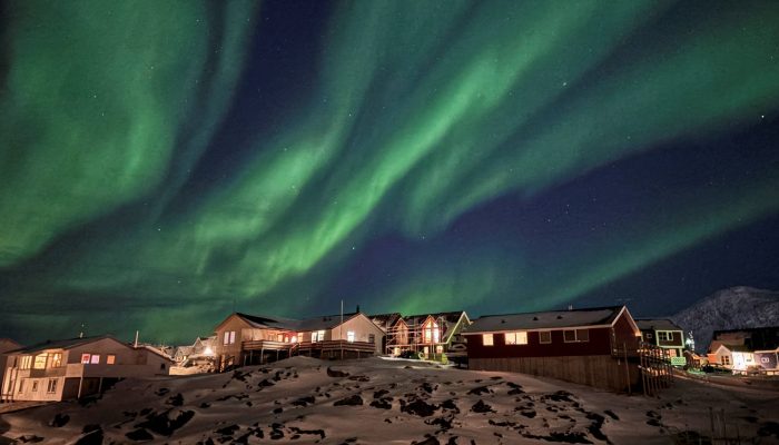 Aurora boreal em Nuuk, Groenlândia
             -       
        Pete McKenzie - 13.fev.26/Reuters
