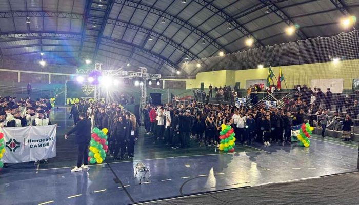 Foto: Cerimônia marcou o início da fase macrorregional dos Jogos Escolares do Paraná em Ivaiporã Autor: Reprodução