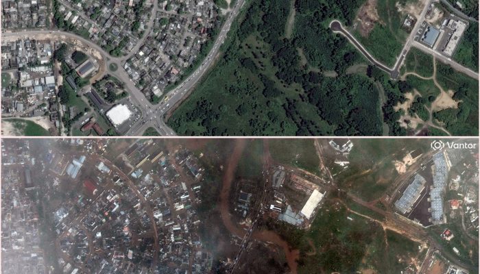 Antes e depois do furacão Melissa: Jamaica registra destruição generalizada