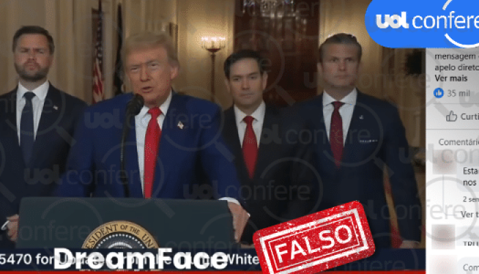 21.jul.2025 - Discurso de Trump sobre bombardeio ao Irã foi alterado por IA