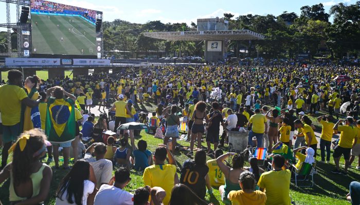 Cerca de 10 mil pessoas assistem ao jogo do Brasil contra Japão na Arena do Torcedor, em Campinas