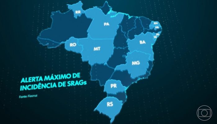 1 de 1Estados do Sul, Norte e Nordeste enfrentam aumento na ocupação de leitos hospitalares com casos de síndromes respiratórias — Foto: Reprodução/Jornal Nacional