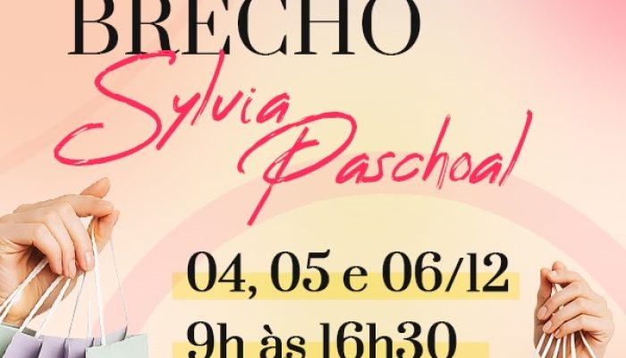 Brechó Sylvia Paschoal começa a partir de quinta com renda para obras assistenciais