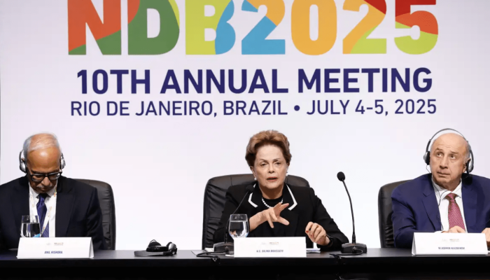 Dilma Rousseff diz desembolsos do NDB no Brasil somam US$ 4 bi, ou 18% do total