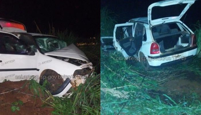 1 de 1Motorista fica gravemente ferido após batida de frente entre carro e caminhão carregado com laranjas na SP-255 — Foto: Reprodução/Artesp