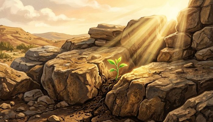 A semente mais resistente não é aquela que cai em solo fértil, mas sim aquela que aprende a crescer entre as pedras.