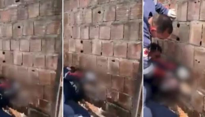 Bebê foi resgatado pelo Samu após ser abandonado em vão entre duas paredes na PB
