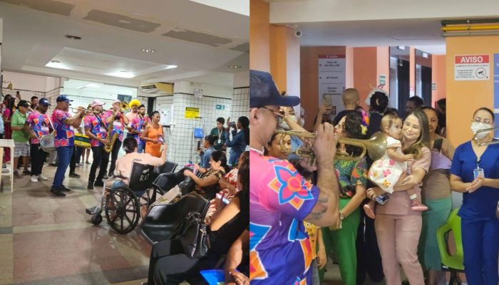 1 de 1Pacientes com câncer participam de bloco de Carnaval em hospital no PI — Foto: Eduarda Barradas (G1/PI)