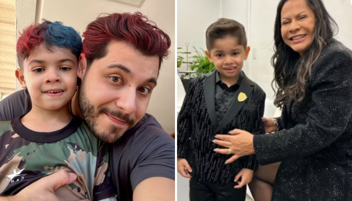 1 de 6Murilo Huff e Ruth Moreira com o pequeno Leo, de 5 anos — Foto: — Fotos: Reprodução/Instagram de Murilo Huff e Dona Ruth