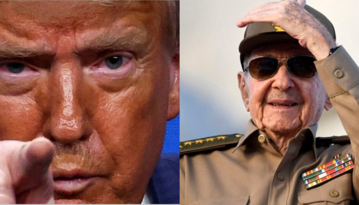 1 de 4Donald Trump, presidente dos EUA, e Raúl Castro, ex-presidente de Cuba. — Foto: Reuters/Yves Herman e Norlys Perez / Reuters