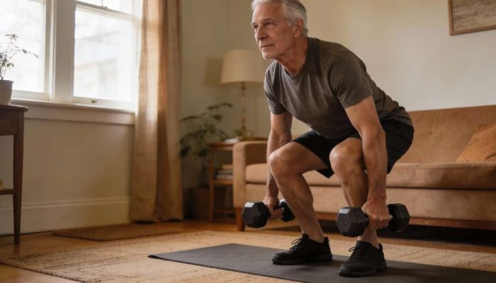 4 exercícios imperdíveis para reconstruir a massa muscular após os 50 anos sem ir à academia