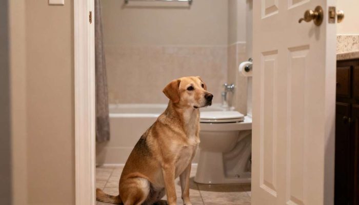 É por isso que seu cachorro te segue até no banheiro ele está te protegendo de um jeito hilário