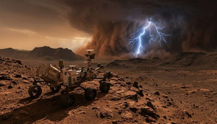 Relâmpagos foram detectados em Marte pela primeira vez, e o rover Perseverance capturou algo que parecia impossível