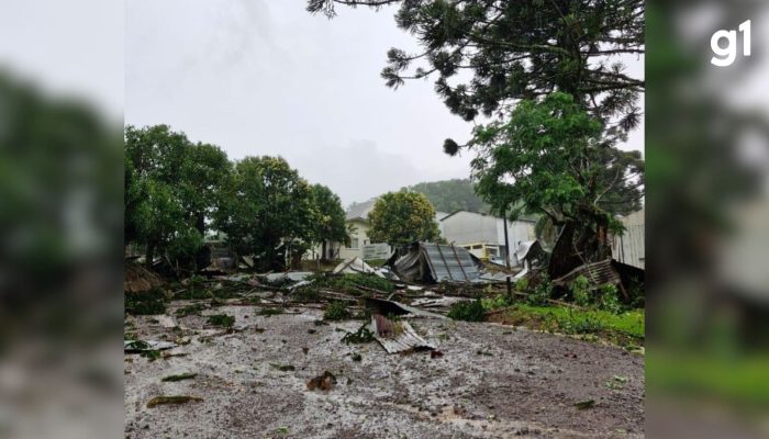 1 de 2Comunidade de Vila Rica foi atingida por temporal em Farroupilha — Foto: Prefeitura de Farroupilha/Divulgação