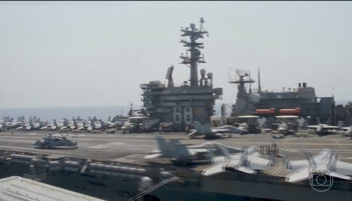 1 de 1EUA mobilizam militares no Caribe para pressionar Cuba — Foto: Jornal Nacional/ Reprodução