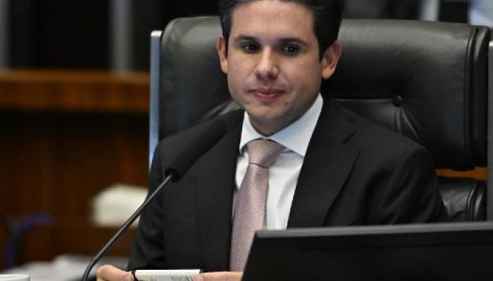 Hugo Motta, presidente da Câmara dos Deputados, em sessão plenária da Câmara