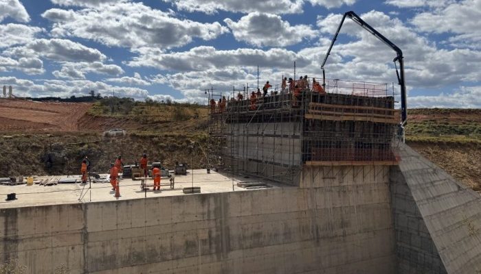 Obras da Barragem de Duas Pontes atingem 44% da execução