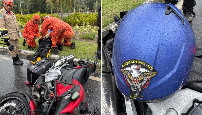 1 de 1Morador de Saquarema ficou gravemente ferido em acidente de moto em Maricá — Foto: A voz saquaremense