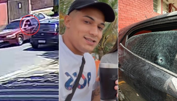 1 de 3Gabriel Alencar dos Santos, de 24 anos, foi baleado e morreu após uma briga de trânsito em Peruíbe — Foto: Reprodução, Redes sociais e Yasmin Braga/TV Tribuna