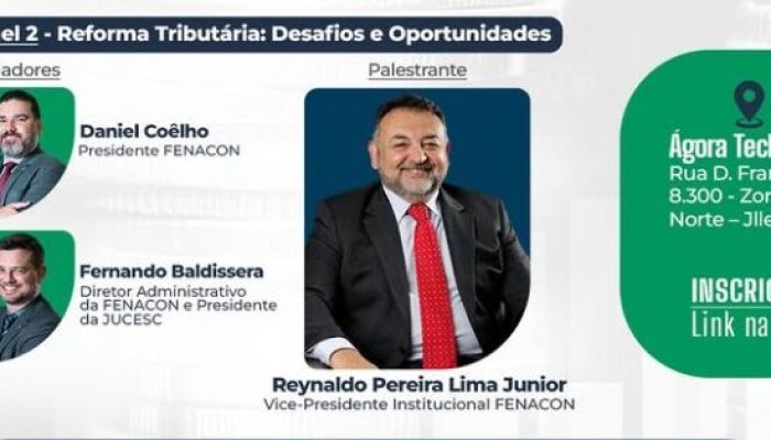 FENACON e SESCON-SC promovem discussão técnica sobre a reforma tributária em Joinville – Sistema FENACON