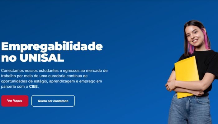 Com oportunidades de estágio e emprego, UNISAL lança página com vagas atualizadas diariamente