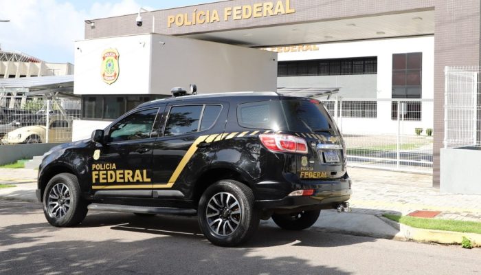 1 de 1Viatura da Polícia Federal em frente à sede da corporação em Natal — Foto: Divulgação